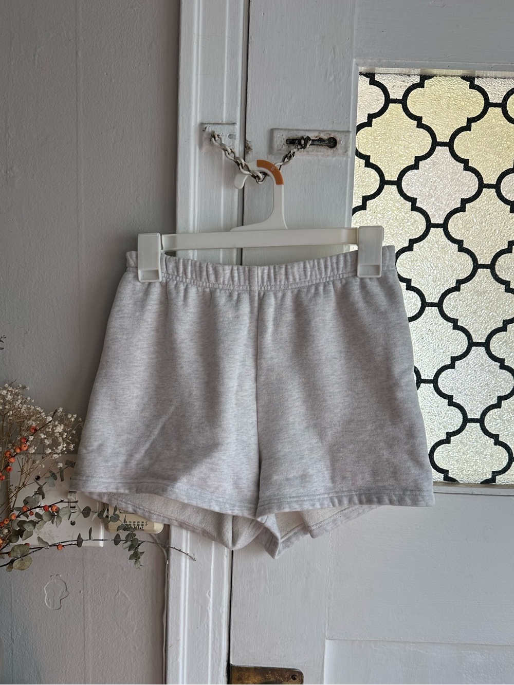 Aritzia TNA Light Gray Sweat Shorts